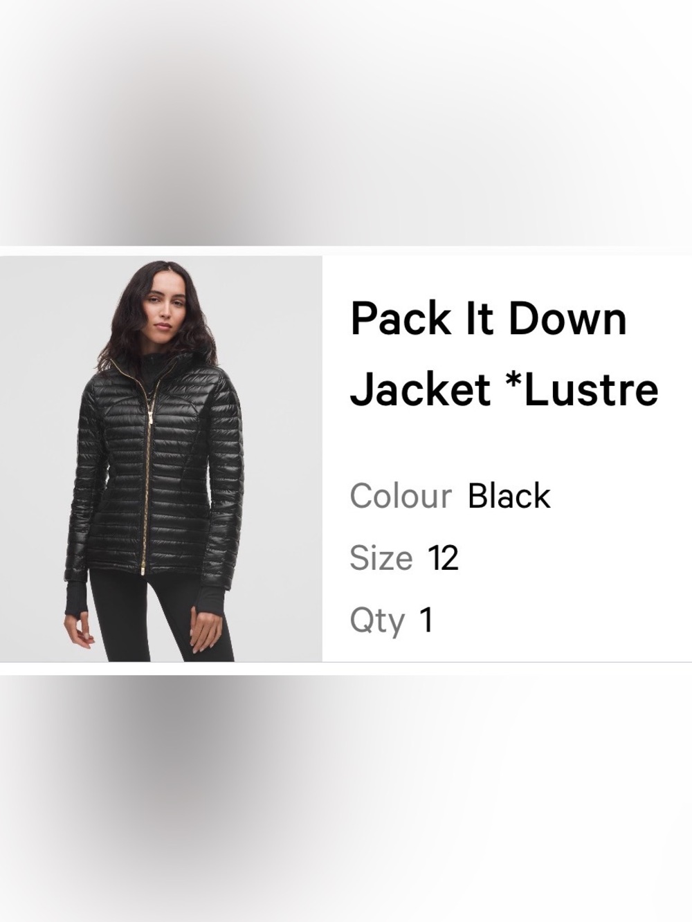 Lululemon Pack it Down Lustre Jacket